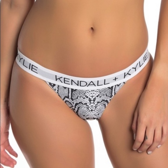Kendall + kylie snake print band swim bottom NWT size XL - Picture 1 of 10